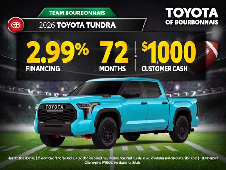 2026 Toyota Tundra Lease Offer | Toyota of Bourbonnais