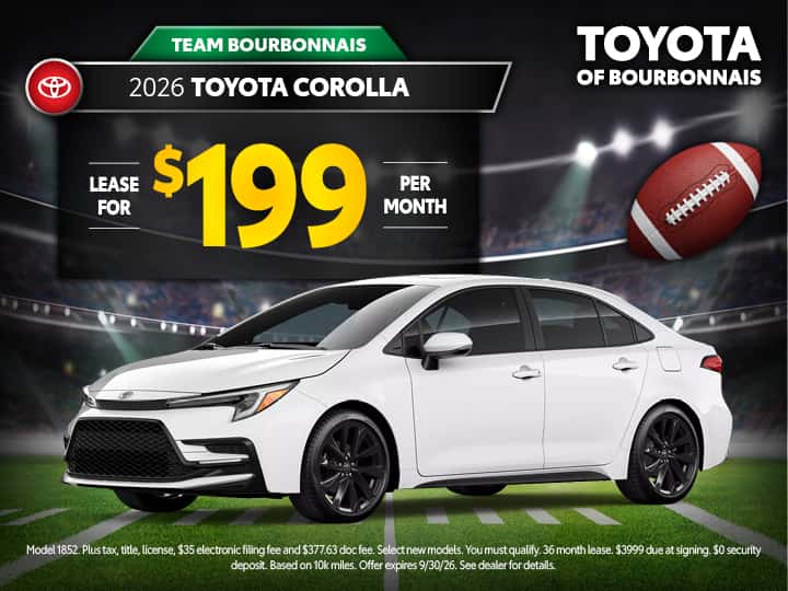 2026 Toyota Corolla Lease Offer | Toyota of Bourbonnais