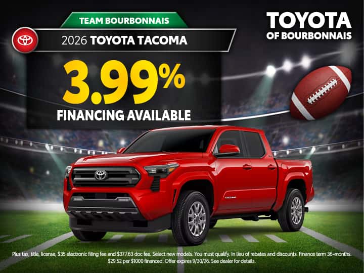 2026 Toyota Tacoma Lease Offer | Toyota of Bourbonnais