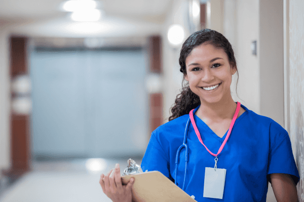 Nurse with clipboard