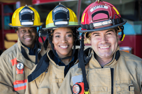 Three firefighters