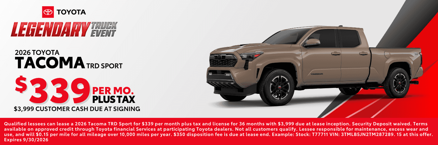 Tacoma TRD Sport Offer