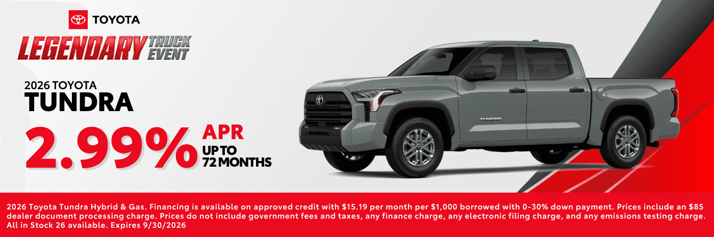 2026 Toyota Tundra APR Offer