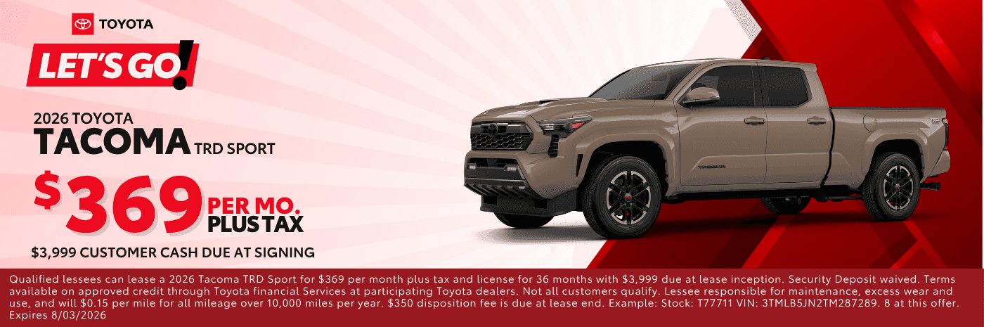 2026 Toyota Tacoma TRD sport Lease offer