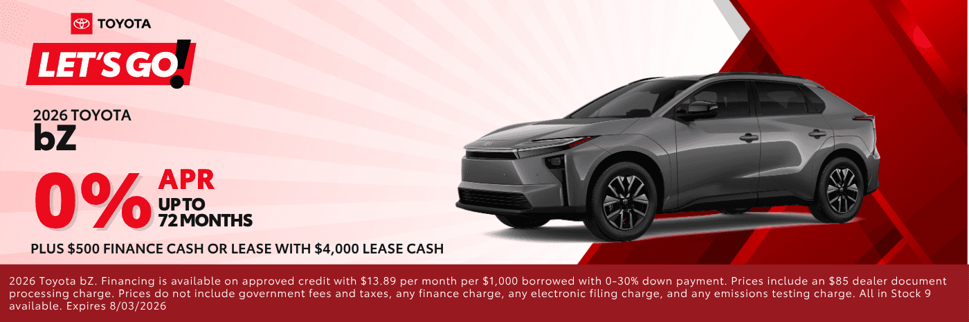 2026 Toyota bz APR offer