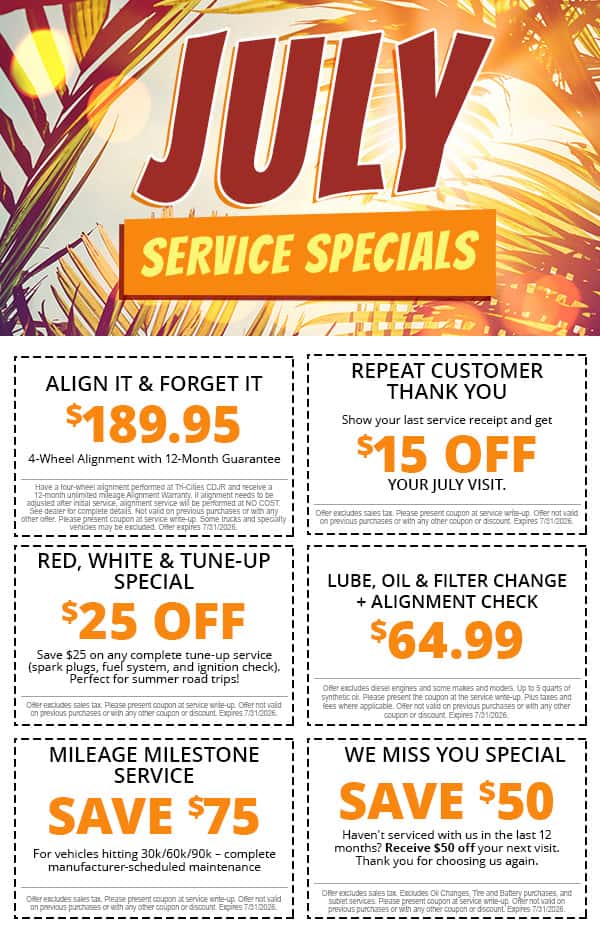 July Service Specials