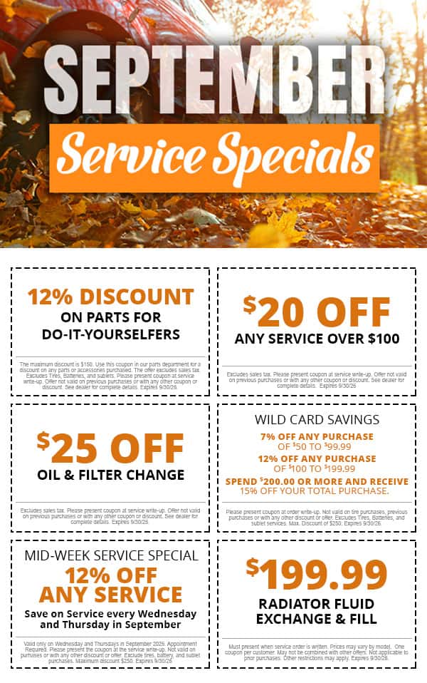 September Service Specials