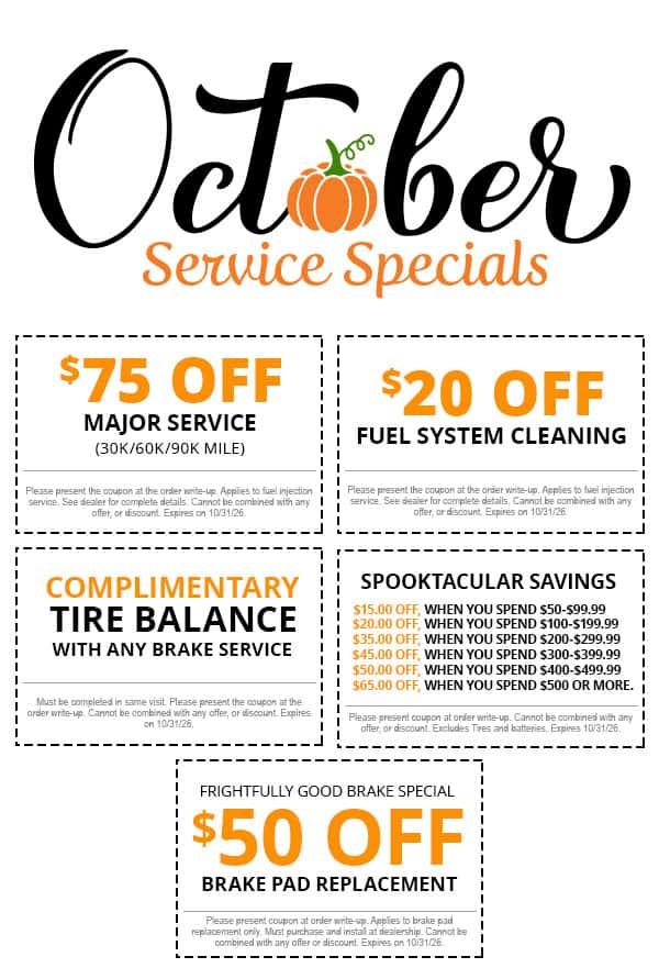 October Service Specials