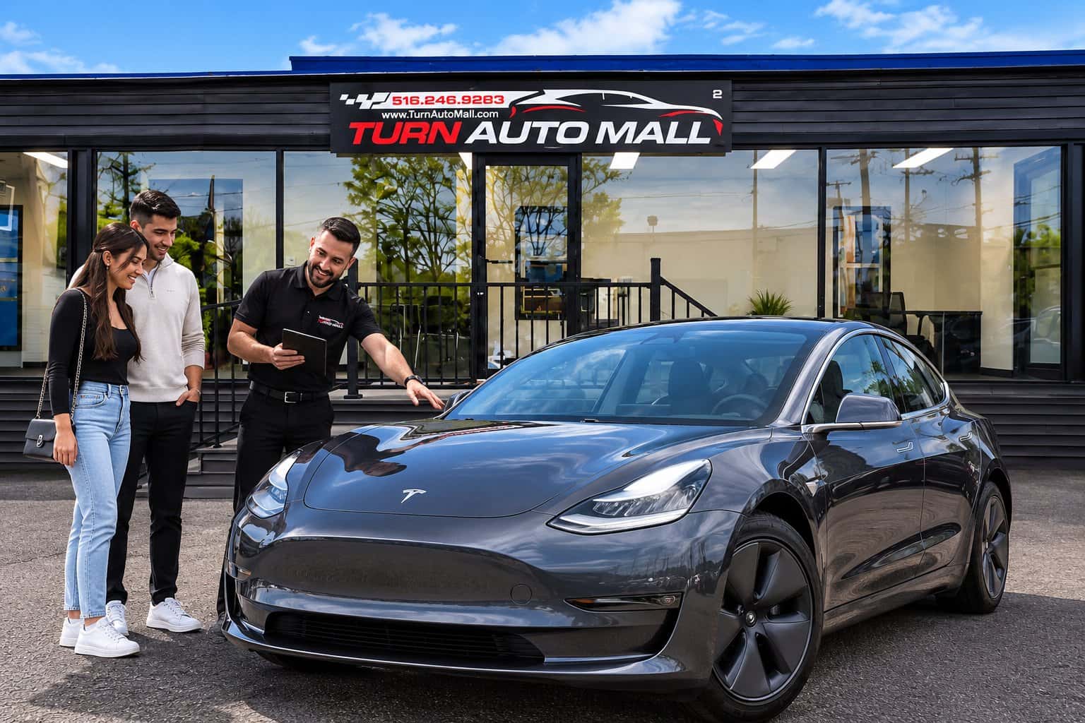 Hybrid---Electric-Cars-for-Long-Island-Commuters--Save-on-Gas-Tesla-Model-3-at-Turn-Auto-Mall