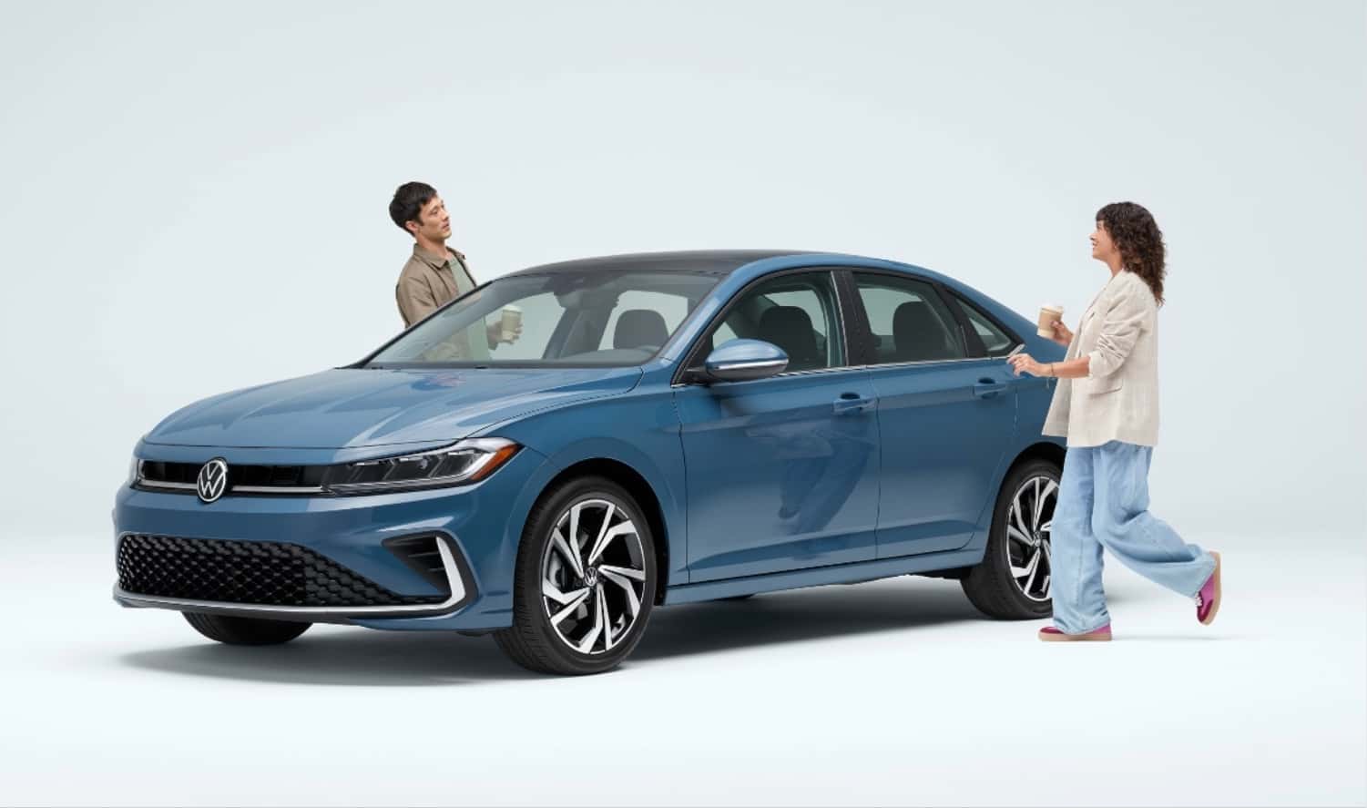 Volkswagen Jetta exterior, sleek modern compact sedan