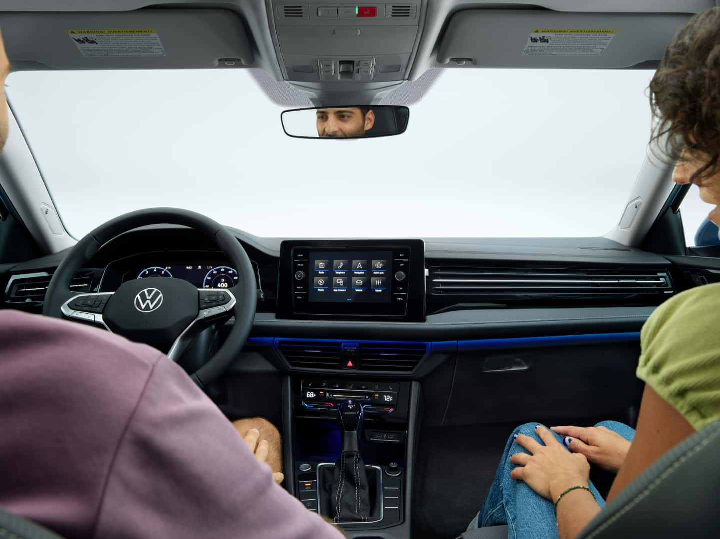 Volkswagen Jetta interior with driver focused technology and comfort