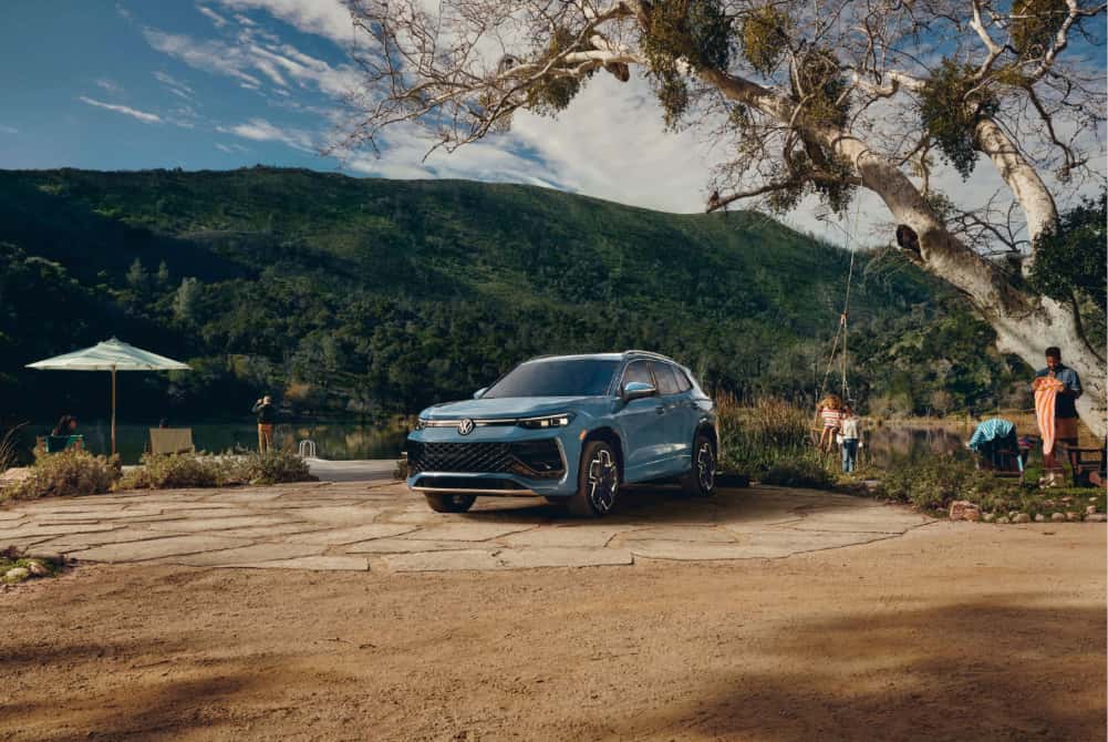2026 Volkswagen Tiguan SEL R parked lakeside