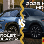 Side-by-side comparison of 2026 Chevrolet Trailblazer and Honda HR-V in Wellington, Ohio