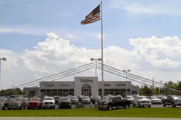 Valley of Columbus outside dealership