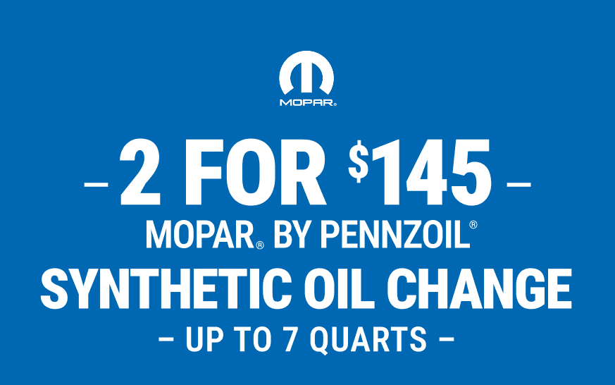Pennzoil synthetic oil change - up to 7 quarts