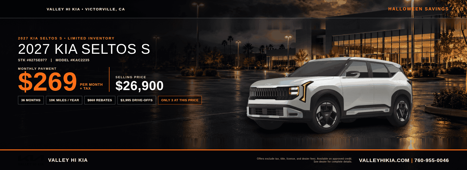 seltos halloween deal