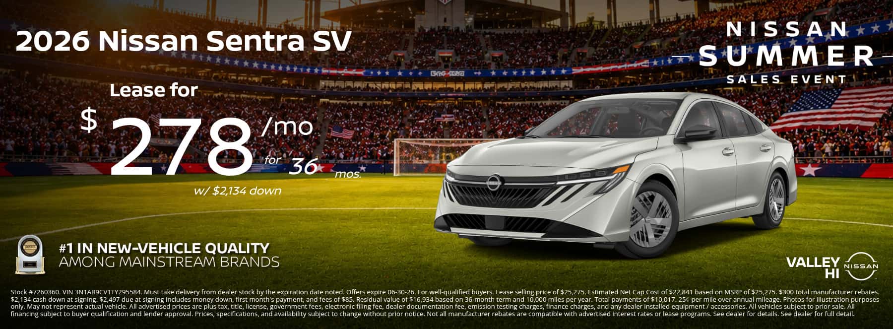 Nissan Sentra Lease Special