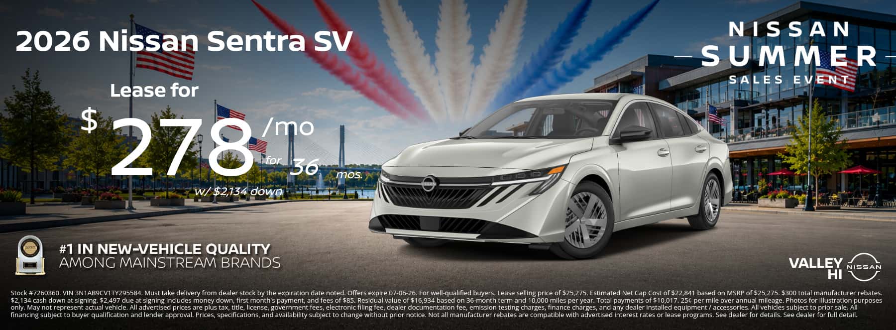 Nissan Sentra Lease Special