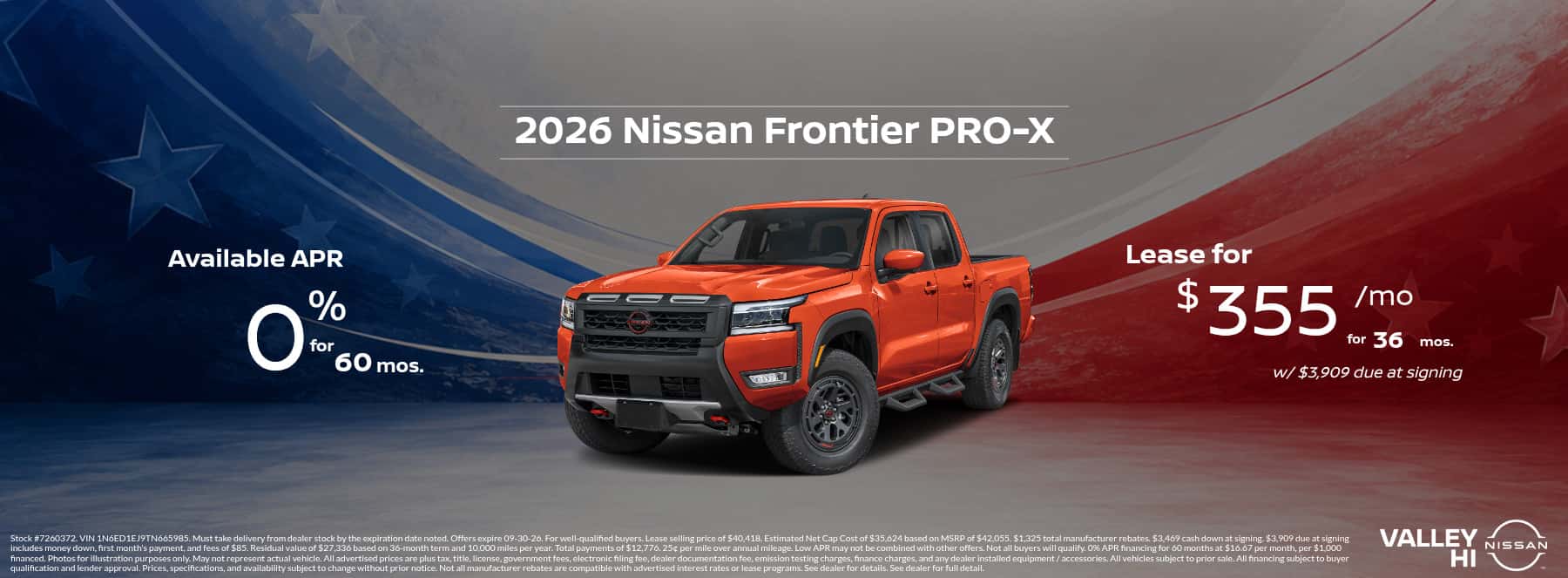 Nissan Frontier Labor Day