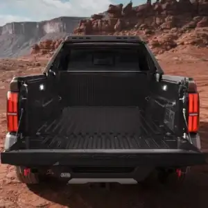 2025 Toyota Tacoma Black Rear View with Open Tailgate