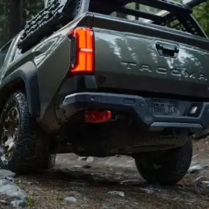 2025 Toyota Tacoma Trailhunter Rear View with Recovery Hooks
