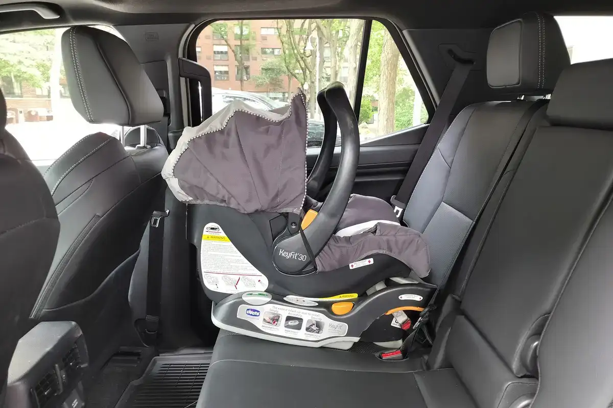 2025 Toyota 4Runner interior with infant car seat