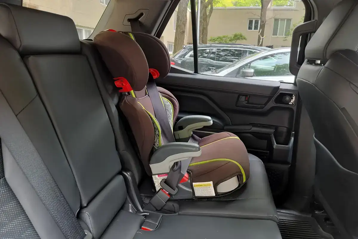 2025 Toyota 4Runner interior with booster seat