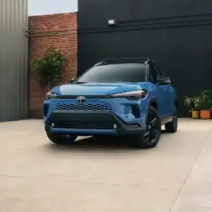 2026 Toyota Corolla Cross Cavalry Blue parked