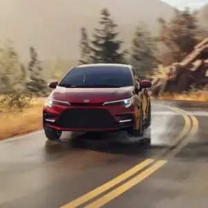 2026 Toyota Corolla Front End View in Motion