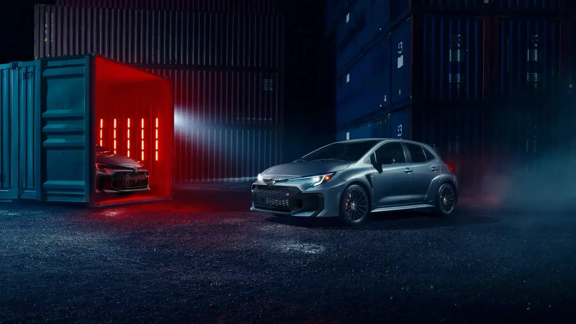 2026 Toyota GR Corolla Heavy Metal shipping containers