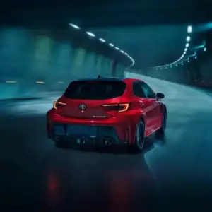 2026 Toyota GR Corolla Supersonic Red rear view