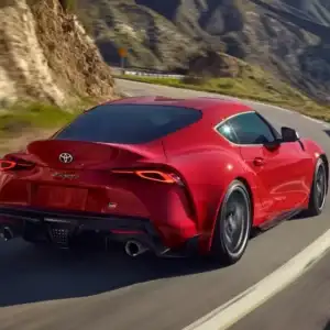 2026 Toyota GR Supra Rear View in Motion
