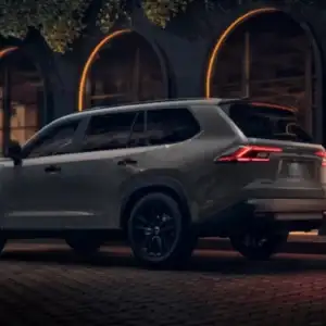 2026 Toyota Grand Highlander parked at night in the street