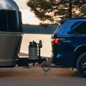 2026 Toyota Sequoia towing an Airstream