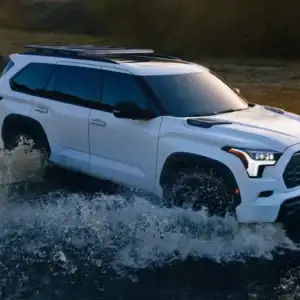 2026 Toyota Sequoia Ice Cap driving through water