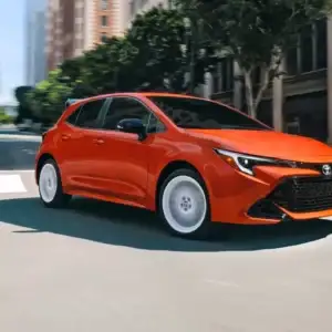 2026 Toyota Corolla Hatchback Inferno in the City