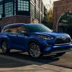 2026 Toyota Highlander Driving through the City