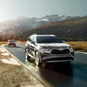 2026 Toyota Highlander Hybrid with Snow