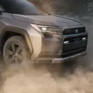 2026 Toyota RAV4 Hybrid Kicking up Dirt
