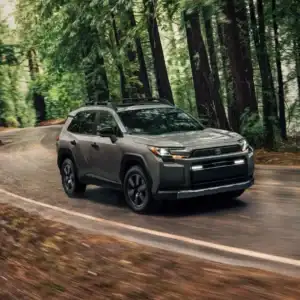 2026 Toyota RAV4 Hybrid on a Winding Road