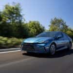 2026 Toyota Camry XLE AWD in Ocean Gem in motion