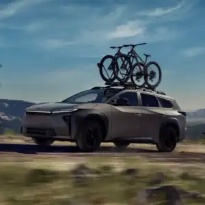 2026 Toyota bZ Woodland with Bikes on Roof