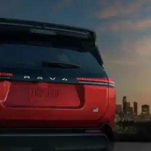 2026 Toyota RAV4 PHEV GR Sport Supersonic Red rear view