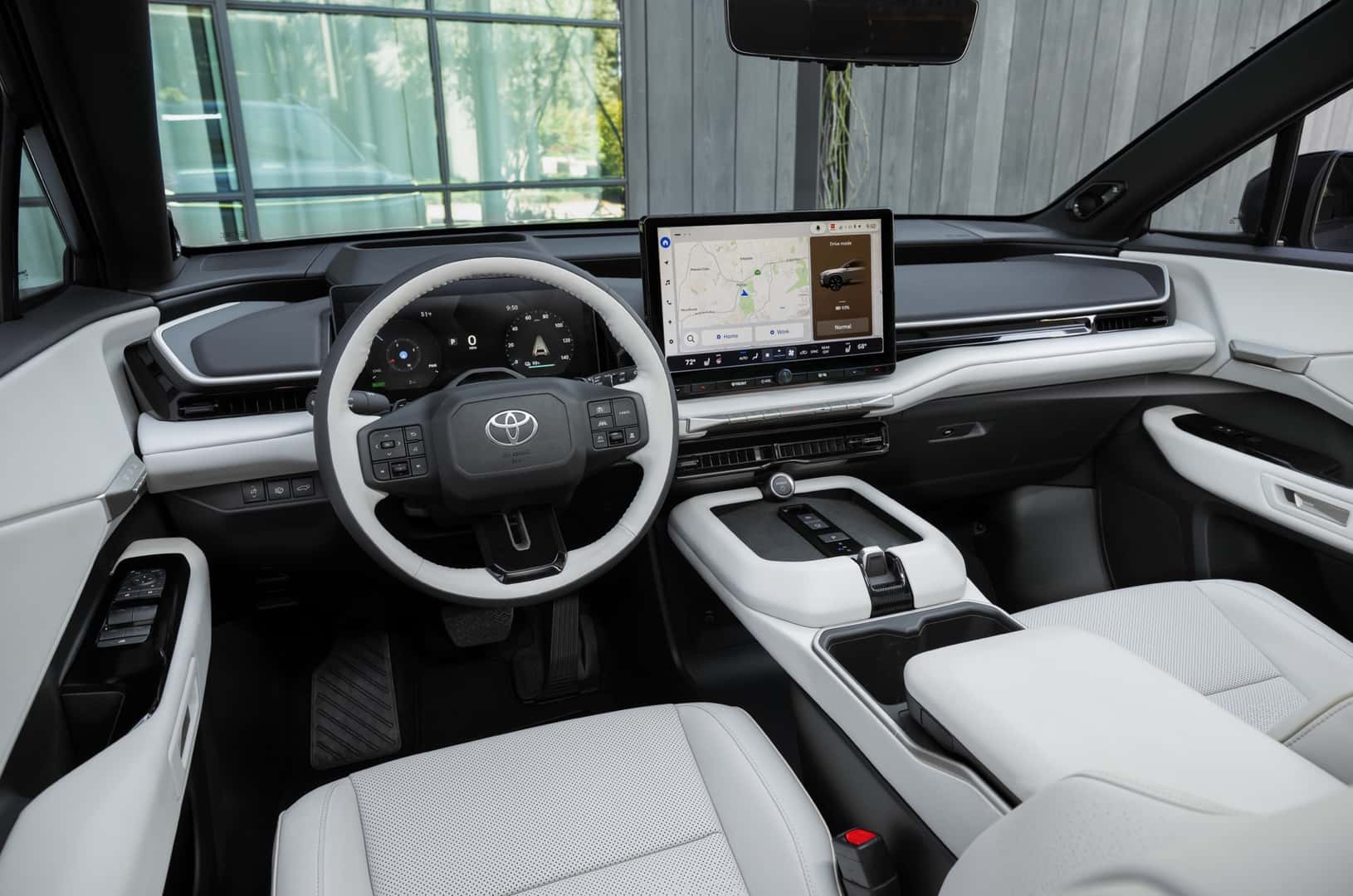 2027 Toyota Highlander Limited Misty Gray Interior Leather and Dash View