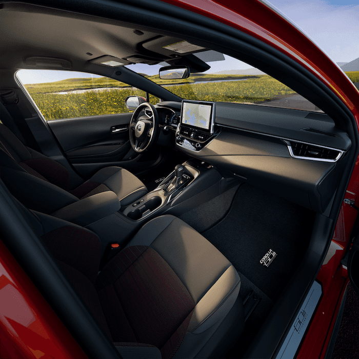 2027 Toyota Corolla interior and infotainment display