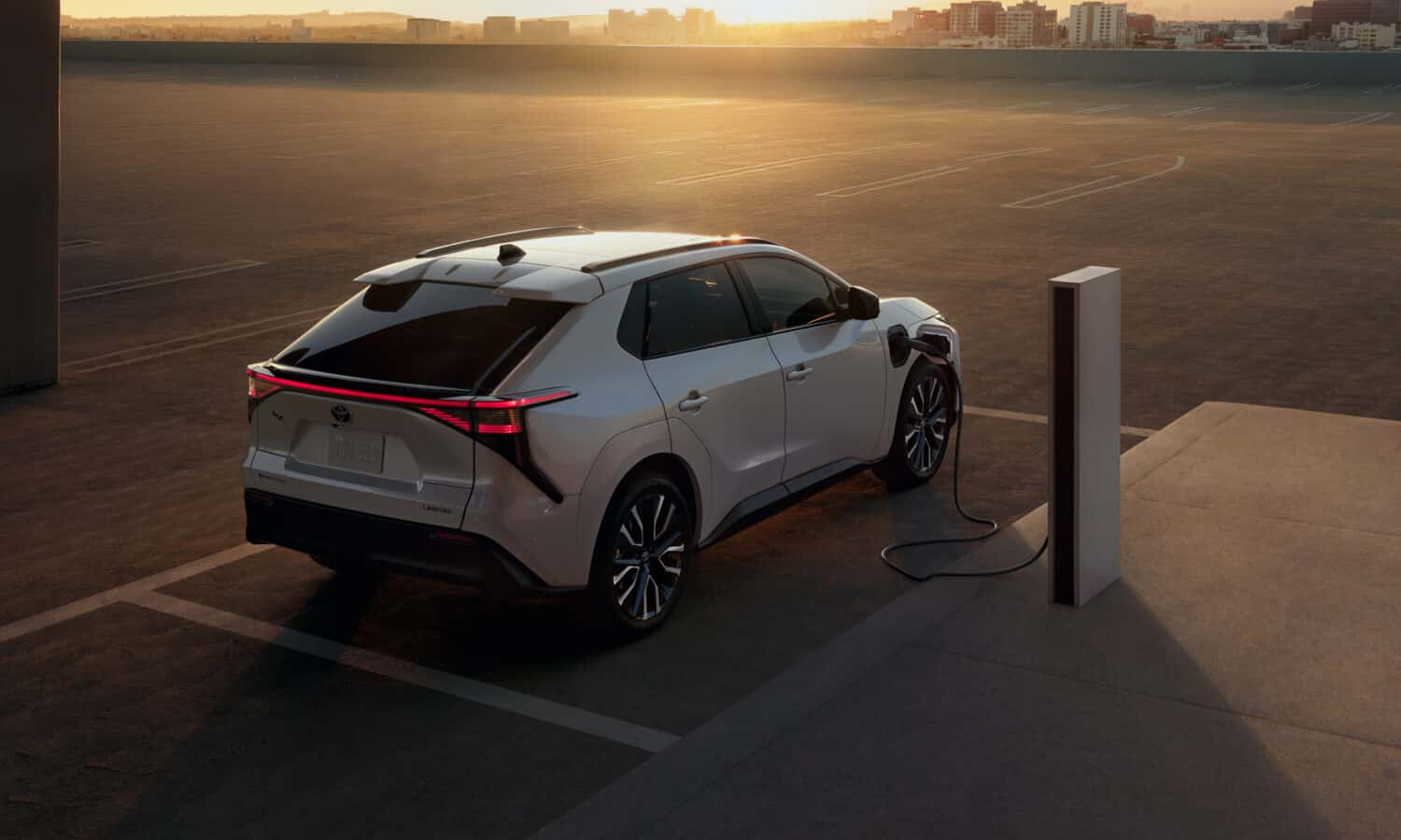 2027 Toyota bZ Limited plugged into a charger