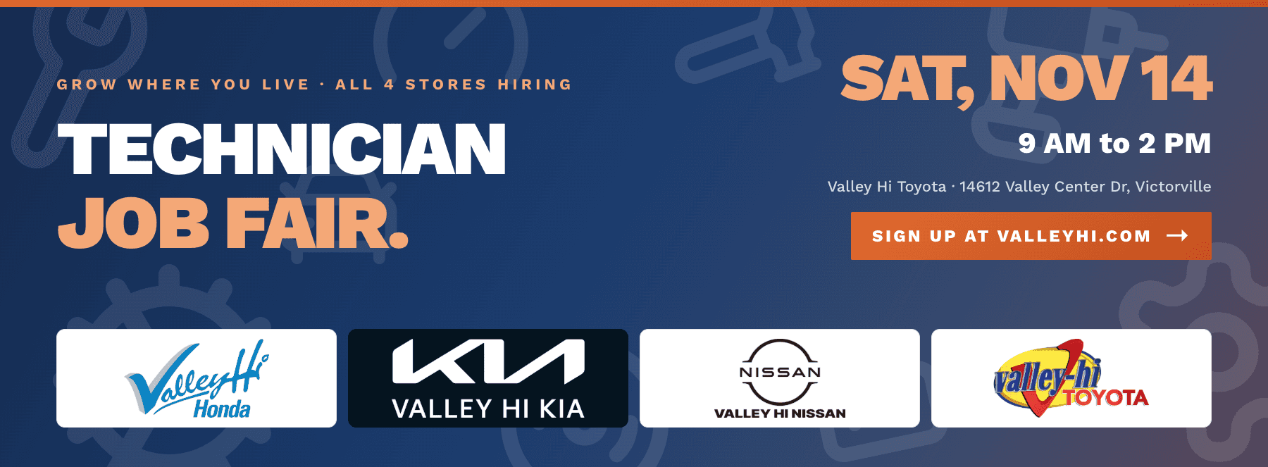 service tech job fair web banner
