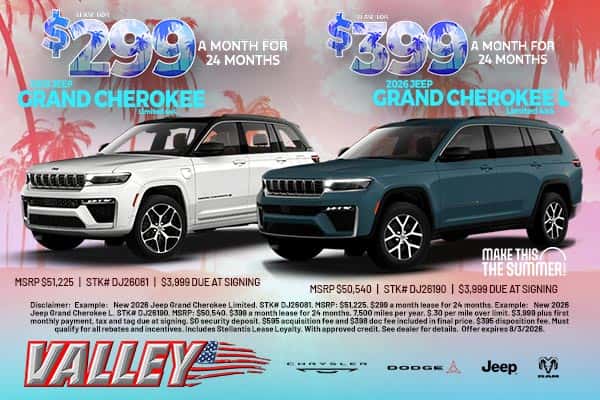 You Choose! 2026 Jeep Grand Cherokee Limited 4X4 or 2026 Jeep Grand Cherokee L Limited 4X4