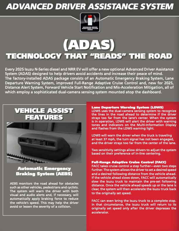 Isuzu ADAS Brochure Cover