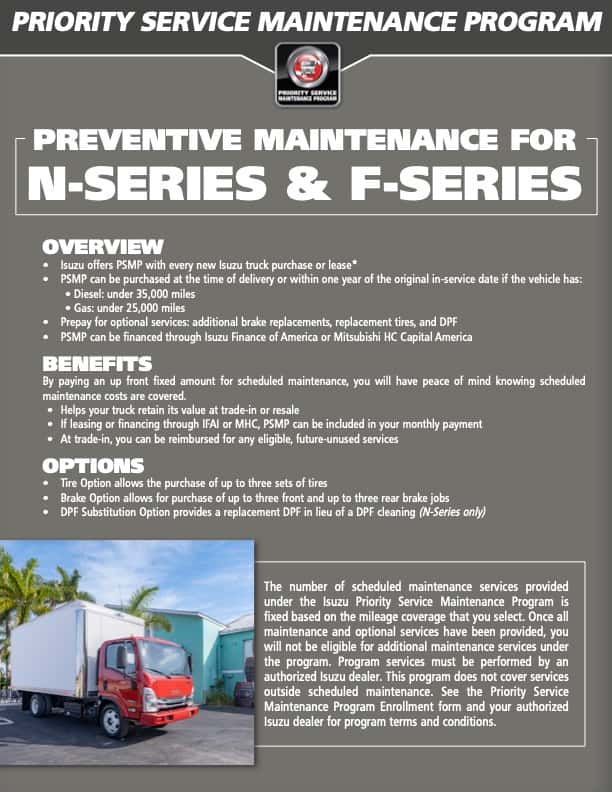 Isuzu PSMP Brochure Cover